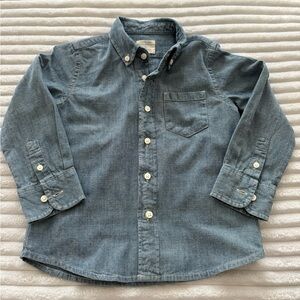 Crewcuts Blue Chambray Button Down Kids Shirt